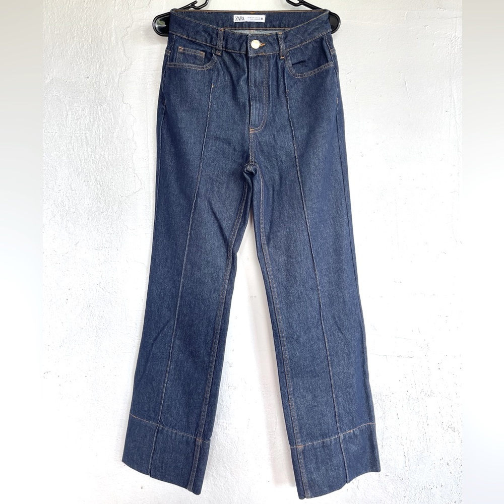 Zara High Rise Women Jeans - Dark Blue